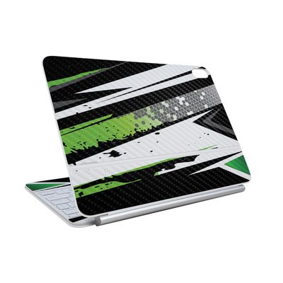 Carbon Fiber Skin Compatible with Apple Magic Keyboard for iPad Air 11-inch (M3) 2025 - Grunge Green - Premium 3M Vinyl Protective Wrap Decal Cover - Easy to Apply | Crafted in The USA by MightySkins