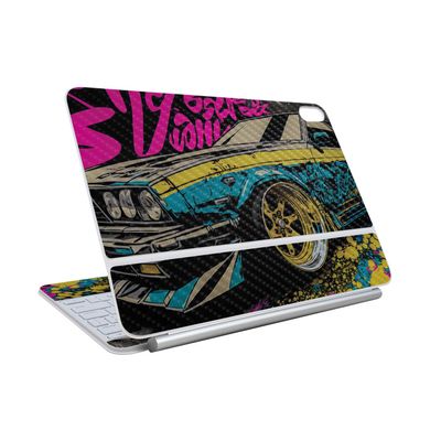 Carbon Fiber Skin Compatible with Apple Magic Keyboard for iPad Air 11-inch (M3) 2025 - Camber - Premium 3M Vinyl Protective Wrap Decal Cover - Easy to Apply | Crafted in The USA by MightySkins