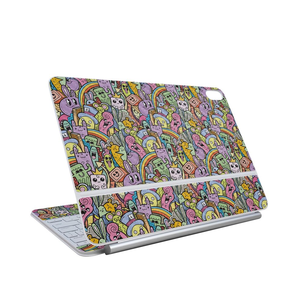 Carbon Fiber Skin Compatible With Apple Magic Keyboard for iPad Air 13-inch (M3) 2025 - Rainbow Goofs - Premium 3M Vinyl Protective Wrap Decal Cover - Easy To Apply | Crafted in the USA by MightySkins