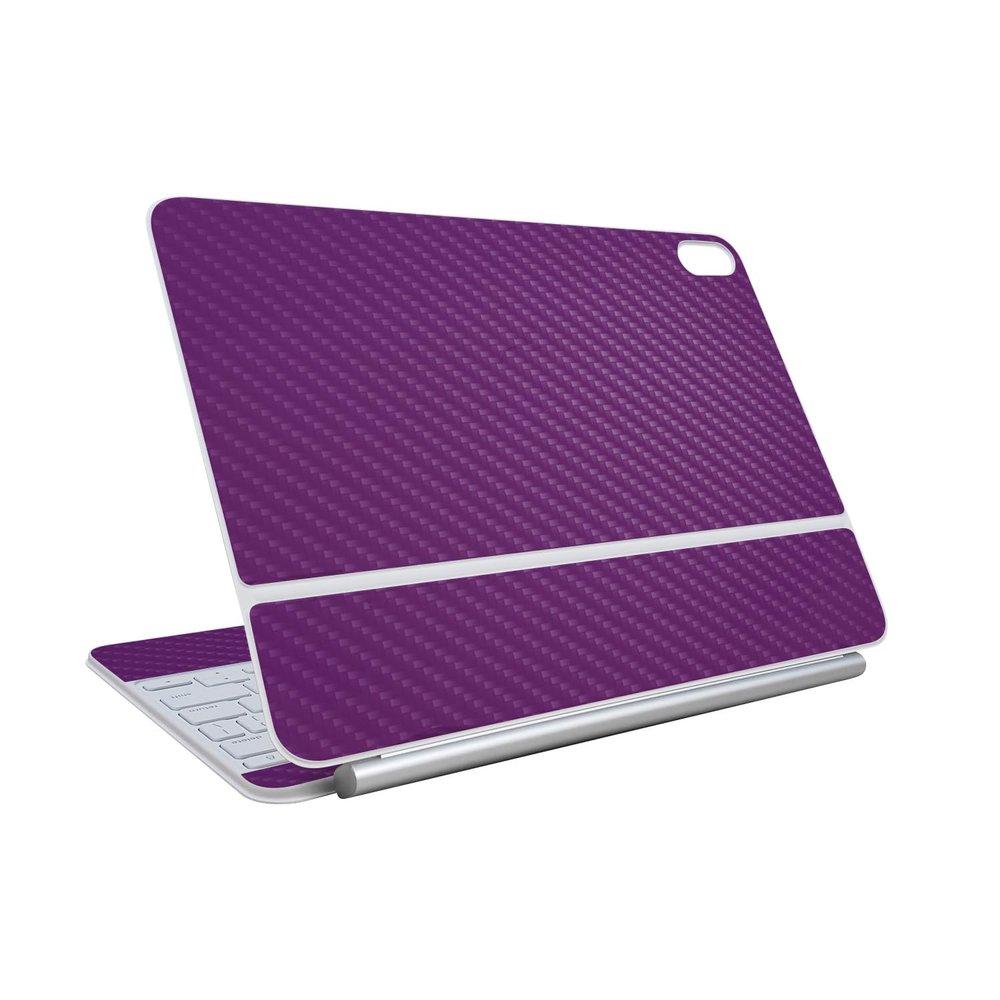 Carbon Fiber Skin Compatible with Apple Magic Keyboard for iPad Air 11-inch (M3) 2025 - Solid Purple - Premium 3M Vinyl Protective Wrap Decal Cover - Easy to Apply | Crafted in The USA by MightySkins