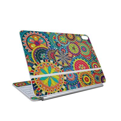 Carbon Fiber Skin Compatible With Apple Magic Keyboard for iPad Air 13-inch (M3) 2025 - Flower Wheels - Premium 3M Vinyl Protective Wrap Decal Cover - Easy To Apply | Crafted in the USA by MightySkins