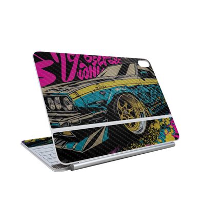 Carbon Fiber Skin Compatible with Apple Magic Keyboard for iPad Air 13-inch (M3) 2025 - Camber - Premium 3M Vinyl Protective Wrap Decal Cover - Easy to Apply | Crafted in The USA by MightySkins