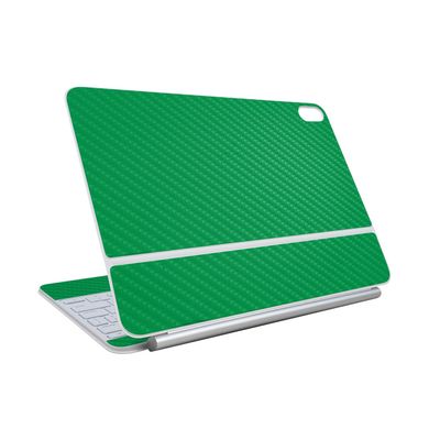 Carbon Fiber Skin Compatible with Apple Magic Keyboard for iPad Air 11-inch (M3) 2025 - Solid Green - Premium 3M Vinyl Protective Wrap Decal Cover - Easy to Apply | Crafted in The USA by MightySkins