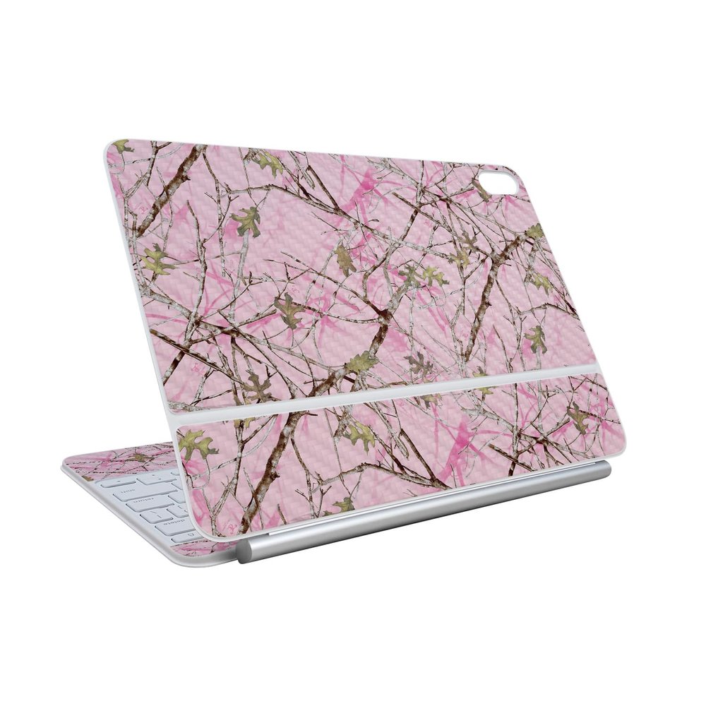 Carbon Fiber Skin Compatible with Apple Magic Keyboard for iPad Air 11-inch (M3) 2025 - Conceal Pink - Premium 3M Vinyl Protective Wrap Decal Cover - Easy to Apply | Crafted in The USA by MightySkins