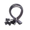 BOXUWFO HONGP 1 to 2/3/4 Way Tap Sleeve Extension Braided Cable Extension Fan Connector 4-pin 1 to 3 Way PWM Fan Splitter Cable Cooled(1 in 5) view 1