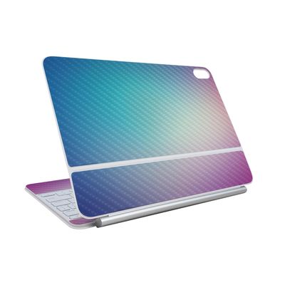 Carbon Fiber Skin Compatible with Apple Magic Keyboard for iPad Air 11-inch (M3) 2025 - Vivid Fog - Premium 3M Vinyl Protective Wrap Decal Cover - Easy to Apply | Crafted in The USA by MightySkins