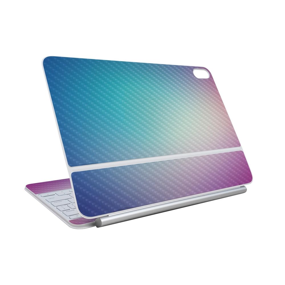 Carbon Fiber Skin Compatible with Apple Magic Keyboard for iPad Air 11-inch (M3) 2025 - Vivid Fog - Premium 3M Vinyl Protective Wrap Decal Cover - Easy to Apply | Crafted in The USA by MightySkins
