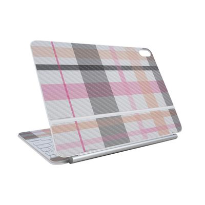 Carbon Fiber Skin Compatible with Apple Magic Keyboard for iPad Air 11-inch (M3) 2025 - Plaid - Premium 3M Vinyl Protective Wrap Decal Cover - Easy to Apply | Crafted in The USA by MightySkins