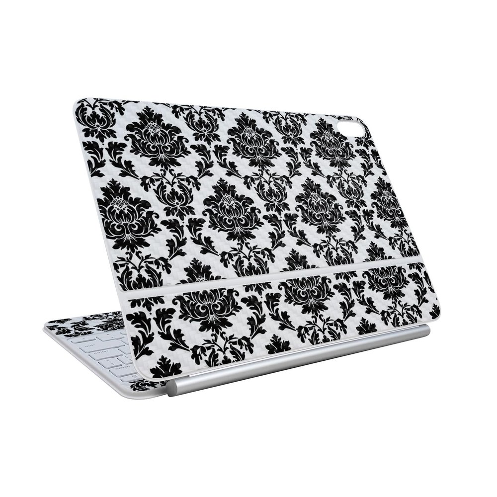 Carbon Fiber Skin Compatible with Apple Magic Keyboard for iPad Air 11-inch (M3) 2025 - Vintage Damask - Premium 3M Vinyl Protective Wrap Decal Cover - Easy to Apply | Made in The USA by MightySkins