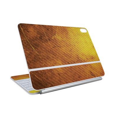 Carbon Fiber Skin Compatible With Apple Magic Keyboard for iPad Air 11-inch (M3) 2025 - Textured Gold - Premium 3M Vinyl Protective Wrap Decal Cover - Easy To Apply | Crafted in the USA by MightySkins