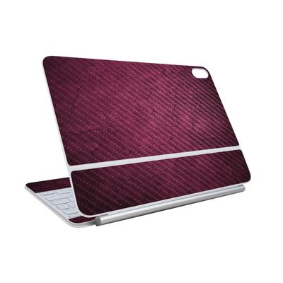 Carbon Fiber Skin Compatible with Apple Magic Keyboard for iPad Air 11-inch (M3) 2025 - Pink Gravel - Premium 3M Vinyl Protective Wrap Decal Cover - Easy to Apply | Crafted in The USA by MightySkins