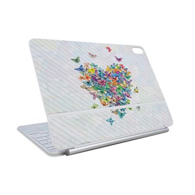 Carbon Fiber Skin Compatible with Apple Magic Keyboard for iPad Air 11-inch (M3) 2025 - Wildheart - Premium 3M Vinyl Protective Wrap Decal Cover - Easy to Apply | Crafted in The USA by MightySkins