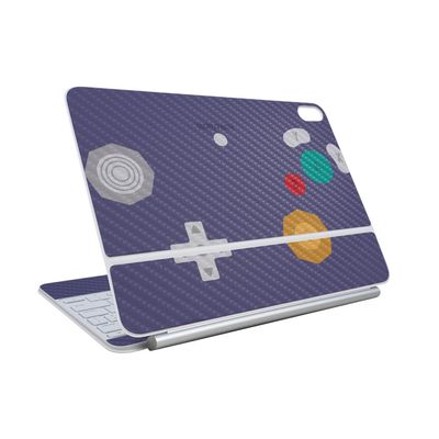 Carbon Fiber Skin Compatible With Apple Magic Keyboard for iPad Air 11-inch (M3) 2025 - Retro Gamer 4 - Premium 3M Vinyl Protective Wrap Decal Cover - Easy To Apply | Crafted in the USA by MightySkins