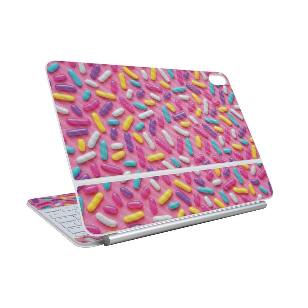 Carbon Fiber Skin Compatible with Apple Magic Keyboard for iPad Air 11-inch (M3) 2025 - Sprinkles - Premium 3M Vinyl Protective Wrap Decal Cover - Easy to Apply | Crafted in The USA by MightySkins