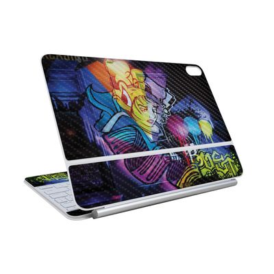 Carbon Fiber Skin Compatible with Apple Magic Keyboard for iPad Air 11-inch (M3) 2025 - Midnight Mischief - Premium 3M Vinyl Protective Wrap Decal Cover - Easy to Apply | Made in The USA