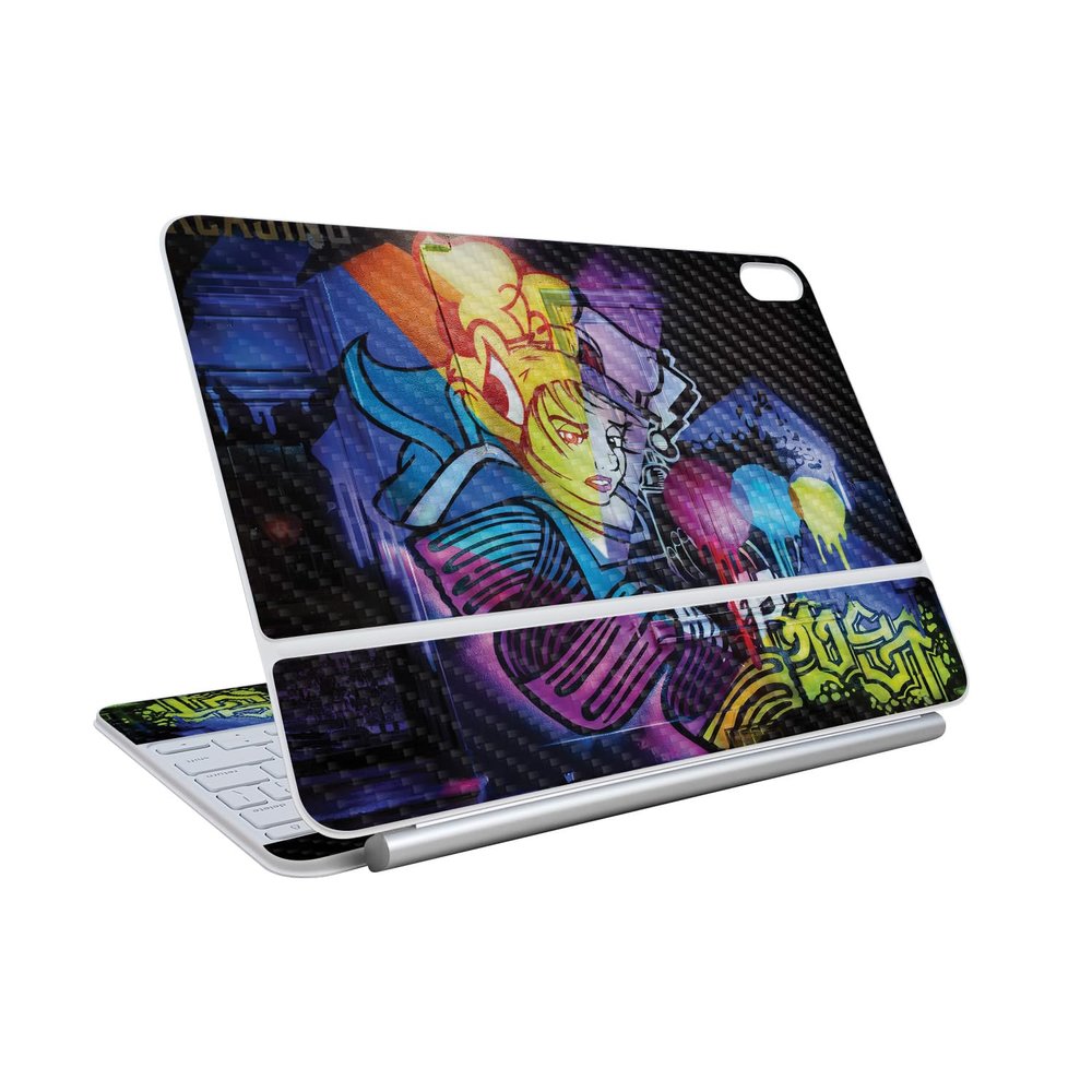Carbon Fiber Skin Compatible with Apple Magic Keyboard for iPad Air 11-inch (M3) 2025 - Midnight Mischief - Premium 3M Vinyl Protective Wrap Decal Cover - Easy to Apply | Made in The USA