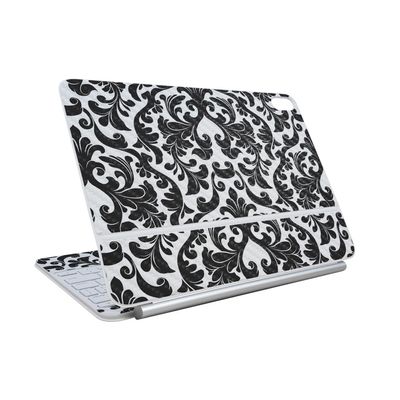 Carbon Fiber Skin Compatible with Apple Magic Keyboard for iPad Air 11-inch (M3) 2025 - Black Damask - Premium 3M Vinyl Protective Wrap Decal Cover - Easy to Apply | Crafted in The USA by MightySkins