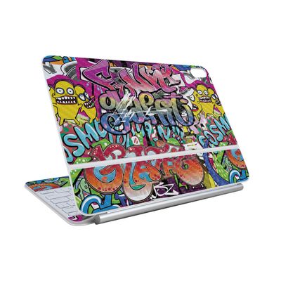 Carbon Fiber Skin Compatible with Apple Magic Keyboard for iPad Air 11-inch (M3) 2025 - Funky Graffiti - Premium 3M Vinyl Protective Wrap Decal Cover - Easy to Apply | Made in The USA by MightySkins