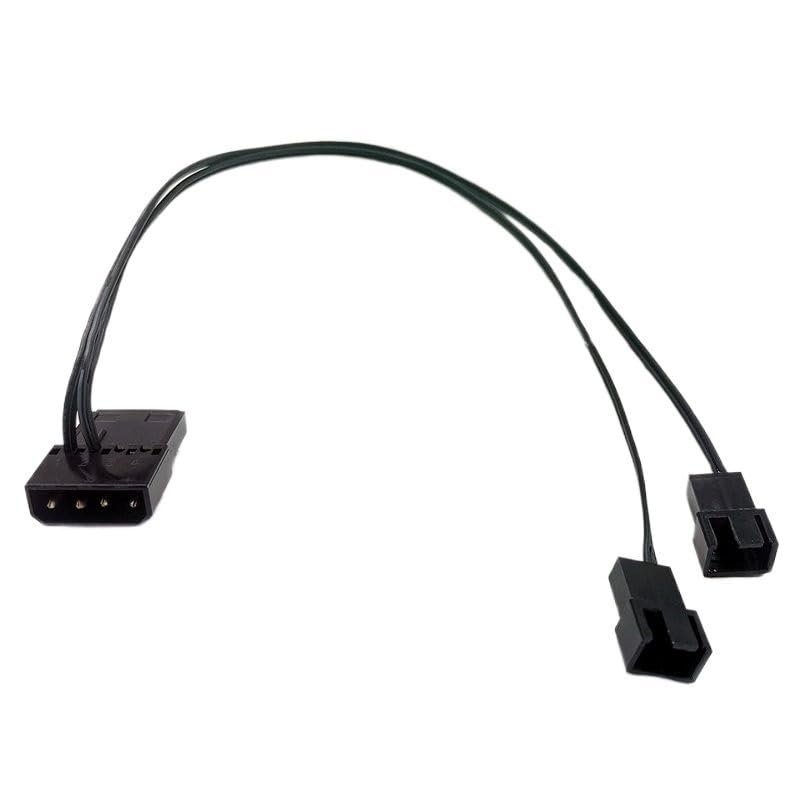 BOXUWFO HONGP H&*igh qu>ality 4Pin Pass Through to 3Pin/ 4Pin PWM Fan Splitter Power Connector Adapter Cable
