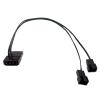 BOXUWFO HONGP H&*igh qu>ality 4Pin Pass Through to 3Pin/ 4Pin PWM Fan Splitter Power Connector Adapter Cable view 1