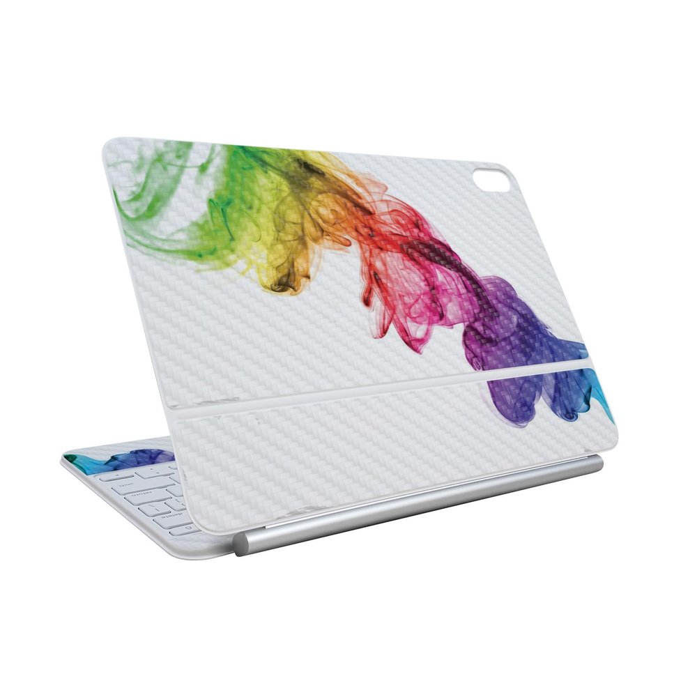Carbon Fiber Skin Compatible With Apple Magic Keyboard for iPad Air 11-inch (M3) 2025 - Rainbow Smoke - Premium 3M Vinyl Protective Wrap Decal Cover - Easy To Apply | Crafted in the USA by MightySkins
