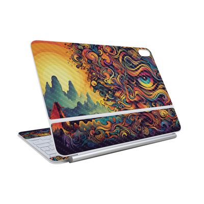 Carbon Fiber Skin Compatible with Apple Magic Keyboard for iPad Air 11-inch (M3) 2025 - Surreal Vision - Premium 3M Vinyl Protective Wrap Decal Cover - Easy to Apply | Made in The USA by MightySkins