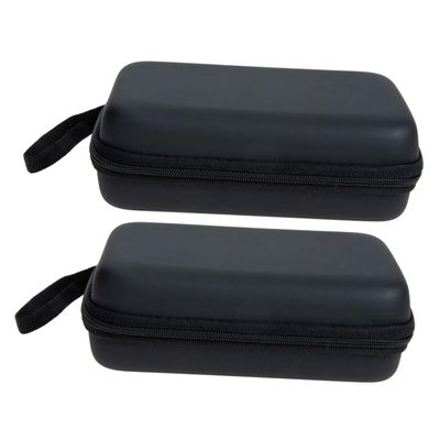 Angoily 2pcs Eva Electronics Organizer Bag for Digital Accessories Multi-purpose Earphone and Cable Storage Case with Mesh Pocket and Elastic Ring Portable Zipper Closure Travel Pouch
