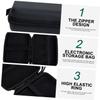 Angoily 2pcs Eva Electronics Organizer Bag for Digital Accessories Multi-purpose Earphone and Cable Storage Case with Mesh Pocket and Elastic Ring Portable Zipper Closure Travel Pouch view 3