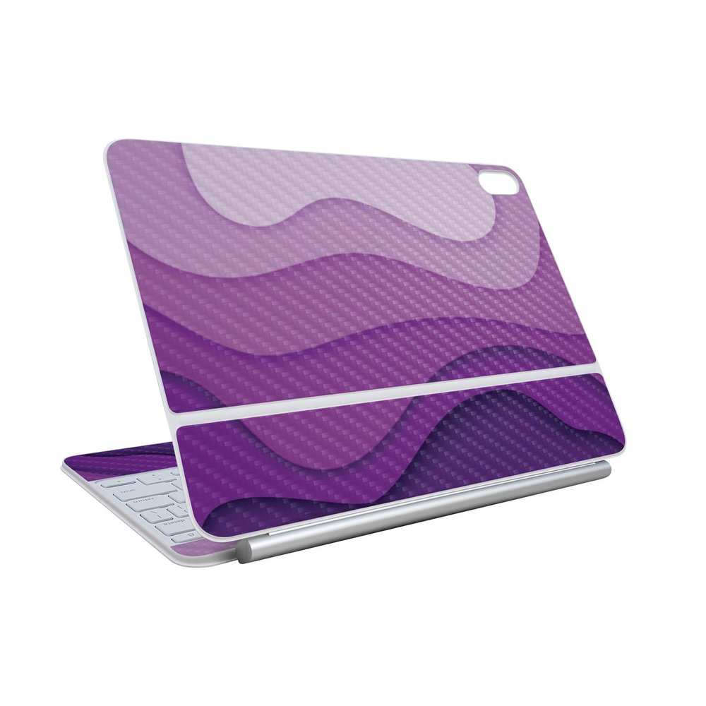Carbon Fiber Skin Compatible with Apple Magic Keyboard for iPad Air 11-inch (M3) 2025 - Papercraft Purple - Premium 3M Vinyl Protective Wrap Decal Cover - Easy to Apply | Made in The USA