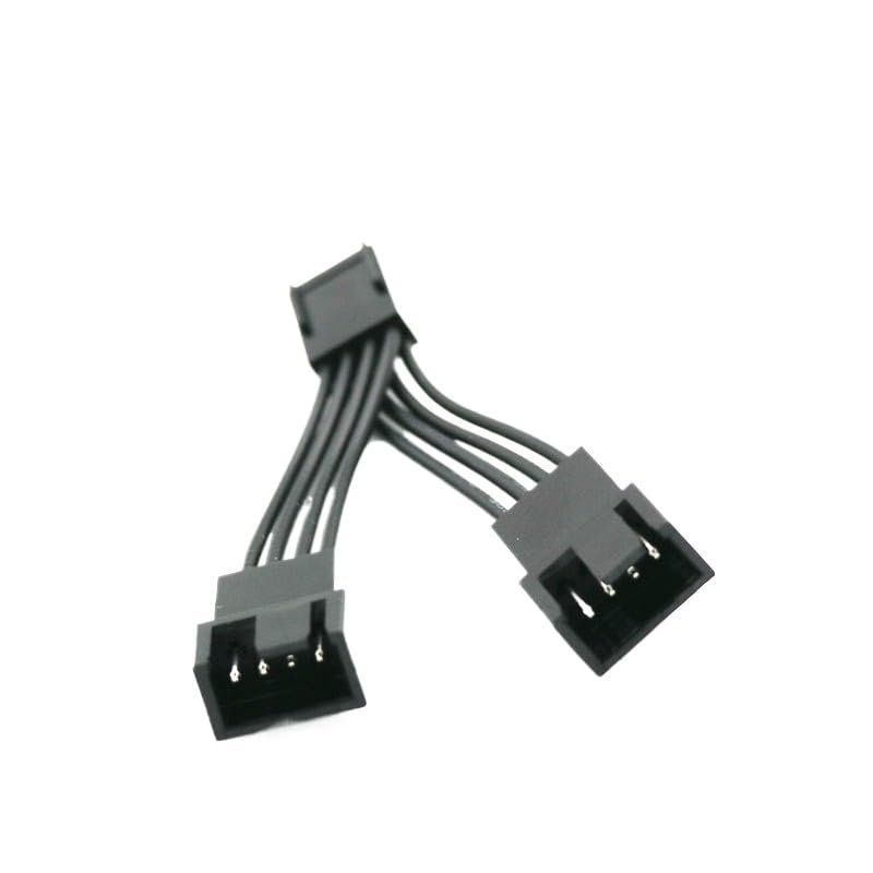 BOXUWFO HONGP 5CM 10CM 15CM Available Super Short Motherboard 4pin PWM Splitter Power Cable 1007 22awg Fan Y Male to Female Adapter Cable(5cm)