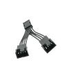 BOXUWFO HONGP 5CM 10CM 15CM Available Super Short Motherboard 4pin PWM Splitter Power Cable 1007 22awg Fan Y Male to Female Adapter Cable(5cm) view 1