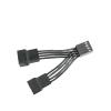 BOXUWFO HONGP 5CM 10CM 15CM Available Super Short Motherboard 4pin PWM Splitter Power Cable 1007 22awg Fan Y Male to Female Adapter Cable(5cm) view 2