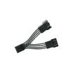 BOXUWFO HONGP 5CM 10CM 15CM Available Super Short Motherboard 4pin PWM Splitter Power Cable 1007 22awg Fan Y Male to Female Adapter Cable(5cm) view 4