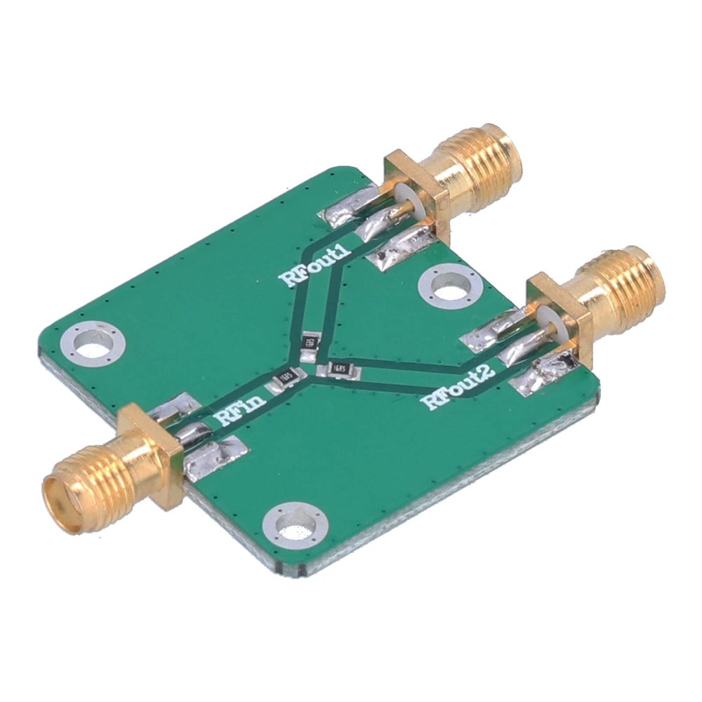 Power Divider Module, 1 to 2 Channel DC-5G 6dB RF Microwave Splitter with SMA K Connector