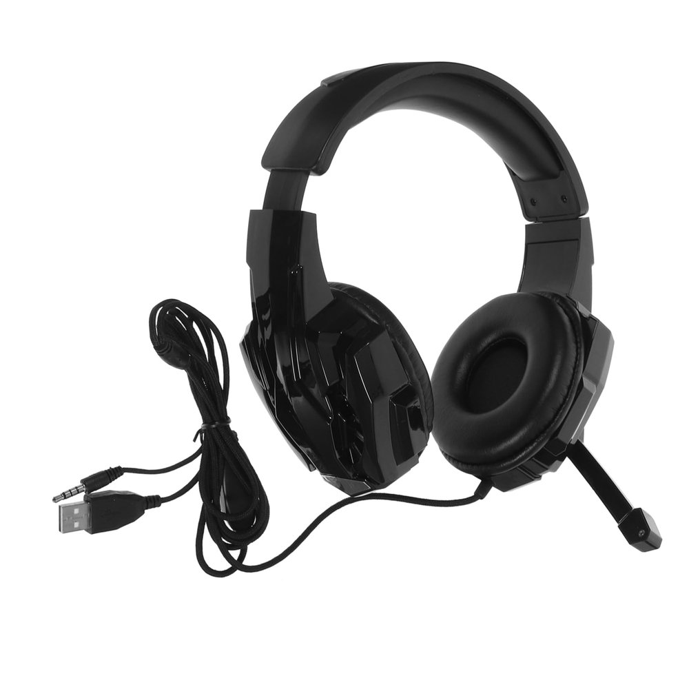Angoily 1pc Gaming Headset Wired Earphone with Microphone Over-Ear Design Comfortable Cushions for Gaming Sessions and Console