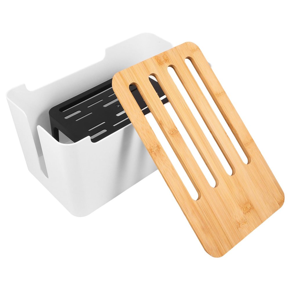 Artibetter Desktop Power Cord Management Box Lid Stylish Cord Organizer for Desk and Home Efficient Storage for and Cables and Design