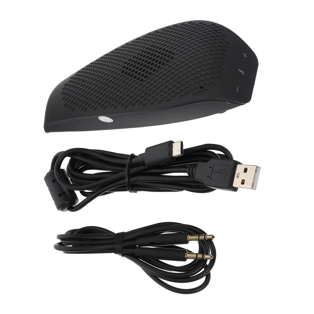 Angoily USB Omnidirectional Microphone for Video Conferencing Voice Pickup Compatible for Streaming Gaming and Online Meetings Black