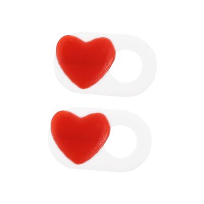Artibetter 2pcs Heart-Shaped Webcam Cover Slide for Laptop Desktop Ultra-Thin Privacy for Computer Tablet Easy Slide Protector for Secure Online Privacy
