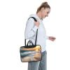 WZYWHJ 13 inch Sunset over the waves Prints Laptop Bag - with Soft Interior, Multiple Pockets - Ideal for Men, Travel and Business view 3