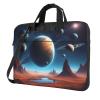 WZYWHJ 15.6 inch Universe Planet Prints Laptop Bag - with Soft Interior, Multiple Pockets - Ideal for Men, Travel and Business view 1