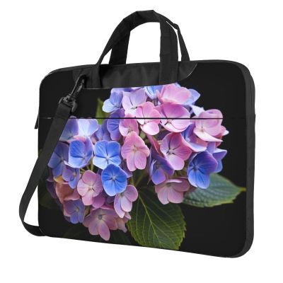 WZYWHJ 15.6 inch Beautiful hydrangea Prints Laptop Bag - with Soft Interior, Multiple Pockets - Ideal for Men, Travel and Business