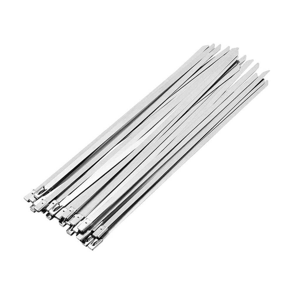 20 Pcs Metal Zip Tie Reusable Stainless Steel Cable Ties Self Locking Quick lock up Tie Multi-Purpose Hardware Cable(4.6x200mm)