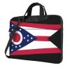 WZYWHJ 15.6 inch Ohio State Flag Prints Laptop Bag - with Soft Interior, Multiple Pockets - Ideal for Men, Travel and Business view 1
