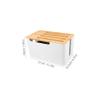 Angoily Desktop Cord Management Box with Bamboo Lid Durable Electric Wire Organizer for Home Office for Computer Kitchen Appliances and Charging Cords view 2