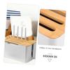 Angoily Desktop Cord Management Box with Bamboo Lid Durable Electric Wire Organizer for Home Office for Computer Kitchen Appliances and Charging Cords view 4
