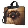 WZYWHJ 14 inch Pekingese Dog Prints Laptop Bag - with Soft Interior, Multiple Pockets - Ideal for Men, Travel and Business view 1