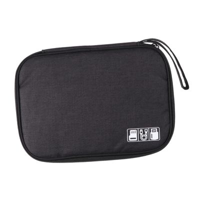 ARTIBETTER Multi-function Digital Storage Bag for Cables Power Bank Earphones Portable Organizer Pouch Large Capacity Black
