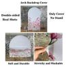 Iydamc Spring Flowers Arched Backdrop Covers Double-Sided Stretchy Arch Stand Cover for Girls Birthday Baby Shower Baptism Party Decoration Supplies(No Stand!) view 4