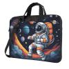 WZYWHJ 14 inch Astronaut galaxy Picture Laptop Bag - with Soft Interior, Multiple Pockets - Ideal for Men, Travel and Business view 1
