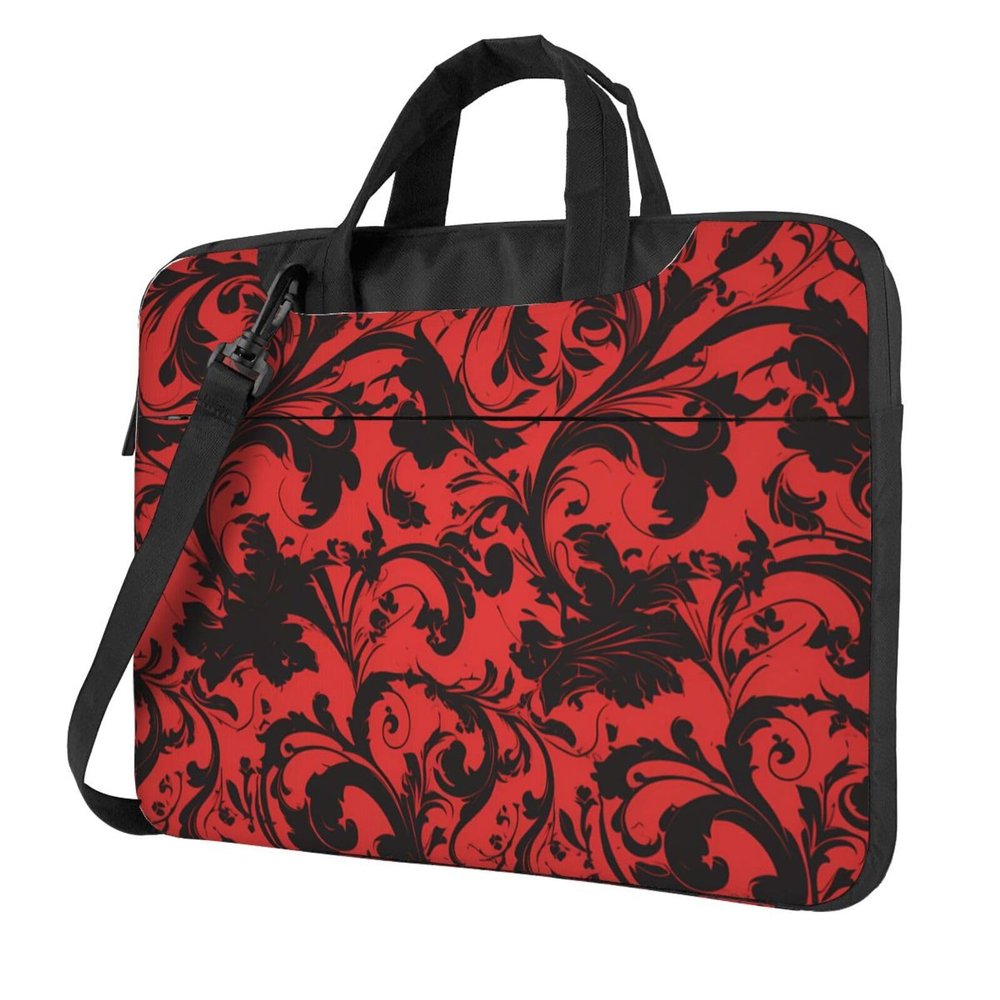 WZYWHJ 13 inch fashion red and black Picture Laptop Bag - with Soft Interior, Multiple Pockets - Ideal for Men, Travel and Business